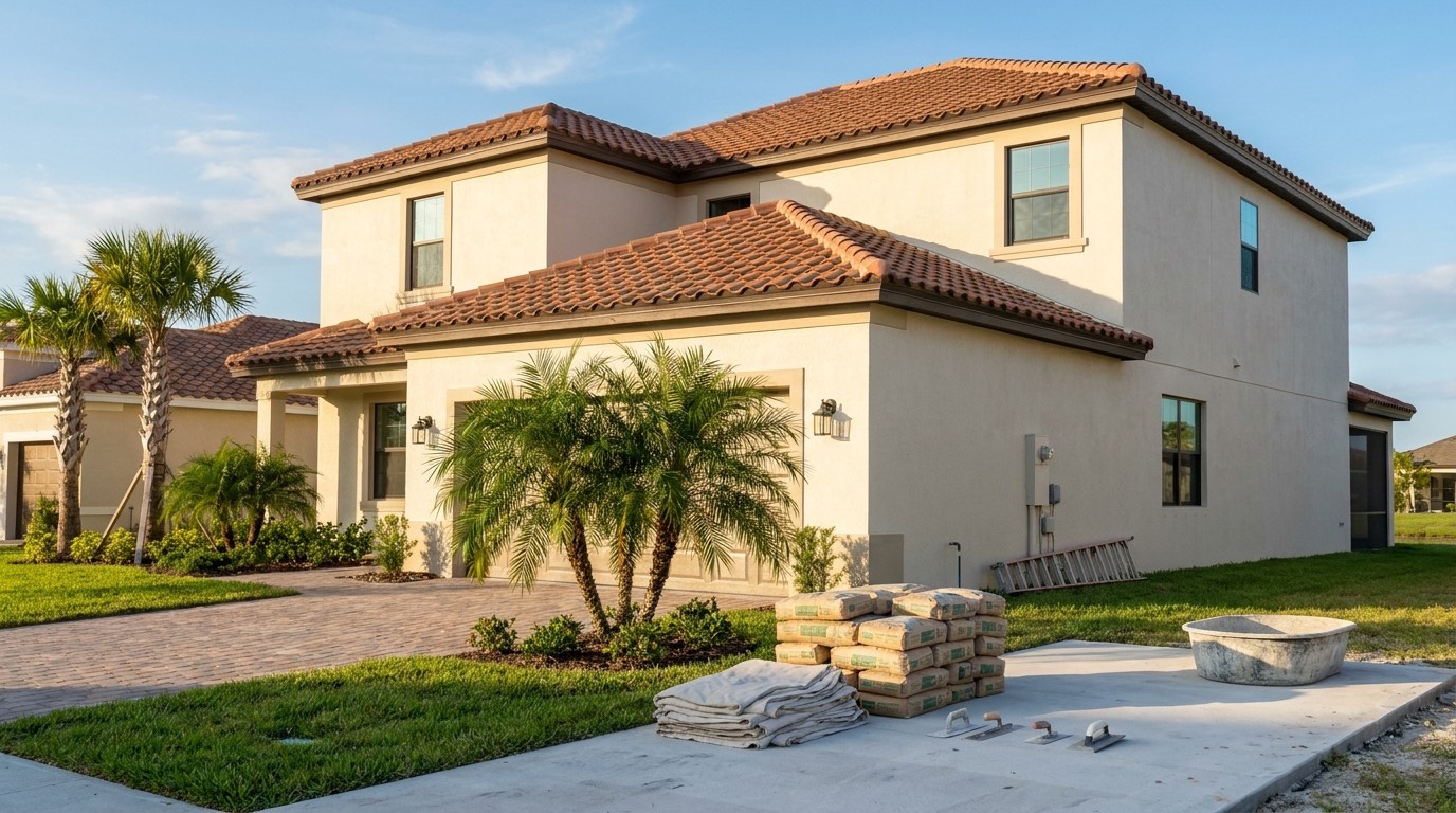 Stucco work in Tradition, FL